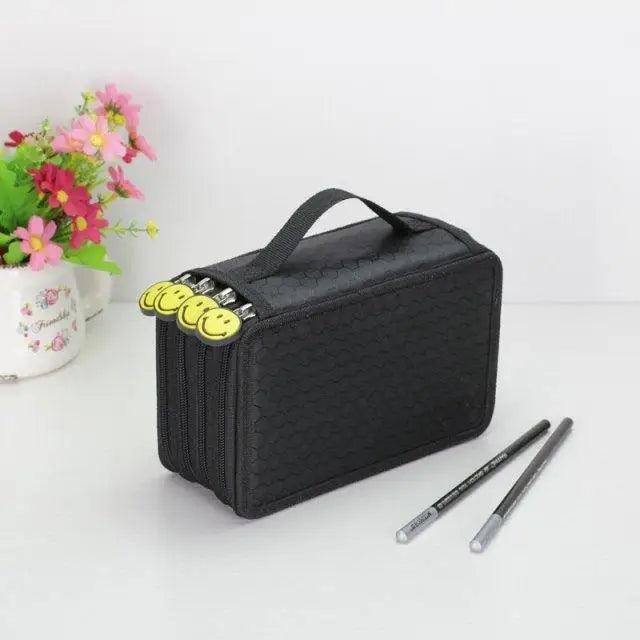 Unique Purple Cute Big 36/48/72 Holes Stationery Students Pencil Case High Quality Large Capacity Pencil Box - 4 Layer