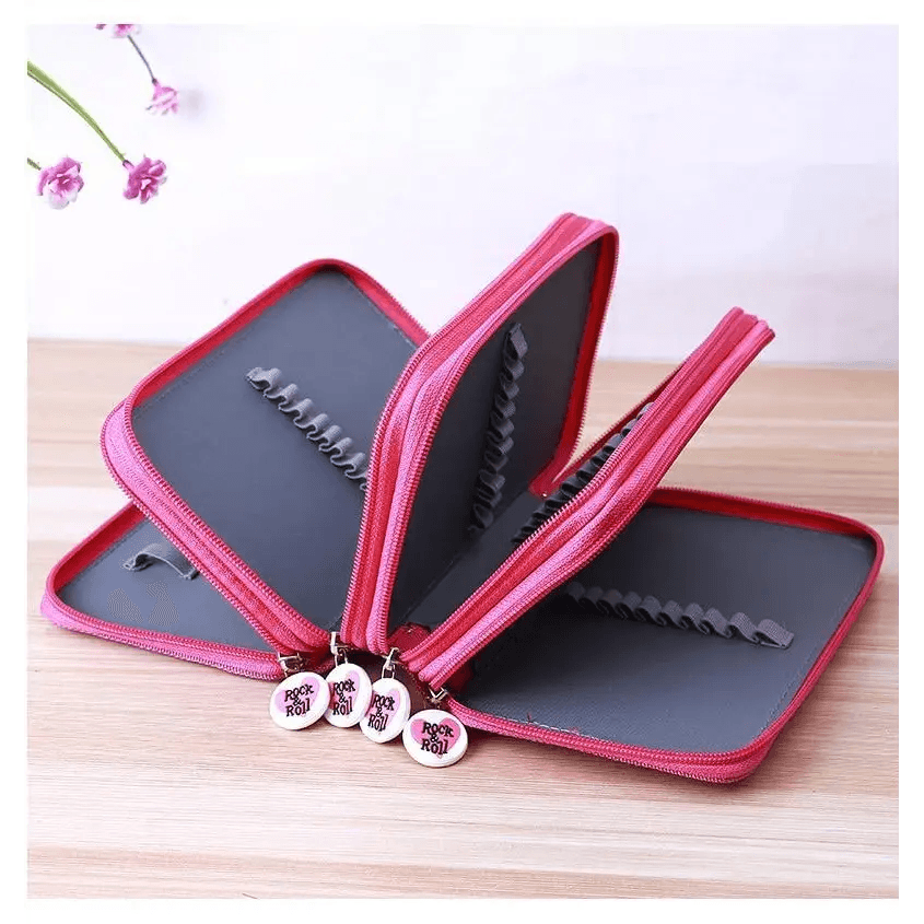 Unique Purple Cute Big 36/48/72 Holes Stationery Students Pencil Case High Quality Large Capacity Pencil Box