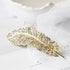 Unique Rhinestones Luxurious Feather Hair Crystal Hairpin For Women Luxury Feather Gold And Silver Hair Clip For Women