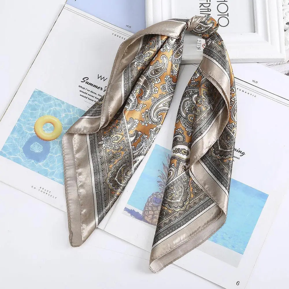 Unique Style Square Silk Scarf Women Headband Fashionable Print Neck Scarfs Office Hair Band Hand For Female Bandana - ALLURELATION - 577, Bandana, best selling headband, Best selling scarf, easy to use headcover, elegant scarf, Fashionable Print Neck Scarfs, Female Bandana, gift for girls, Girls bow, hair band, hot sale Bandana, luxury scarf, matching scarf, Office Hair Band, party wear scarf, Silk Scarf Women Headband, Square Silk Scarf, Stylish scarf, Women Headband, women headbands - Stevvex.com