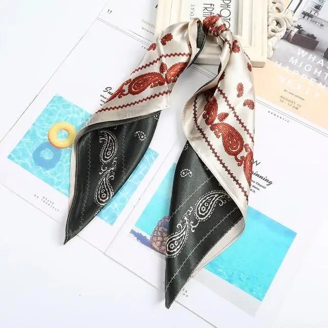 Unique Style Square Silk Scarf Women Headband Fashionable Print Neck Scarfs Office Hair Band Hand For Female Bandana - ALLURELATION - 577, Bandana, best selling headband, Best selling scarf, easy to use headcover, elegant scarf, Fashionable Print Neck Scarfs, Female Bandana, gift for girls, Girls bow, hair band, hot sale Bandana, luxury scarf, matching scarf, Office Hair Band, party wear scarf, Silk Scarf Women Headband, Square Silk Scarf, Stylish scarf, Women Headband, women headbands - Stevvex.com