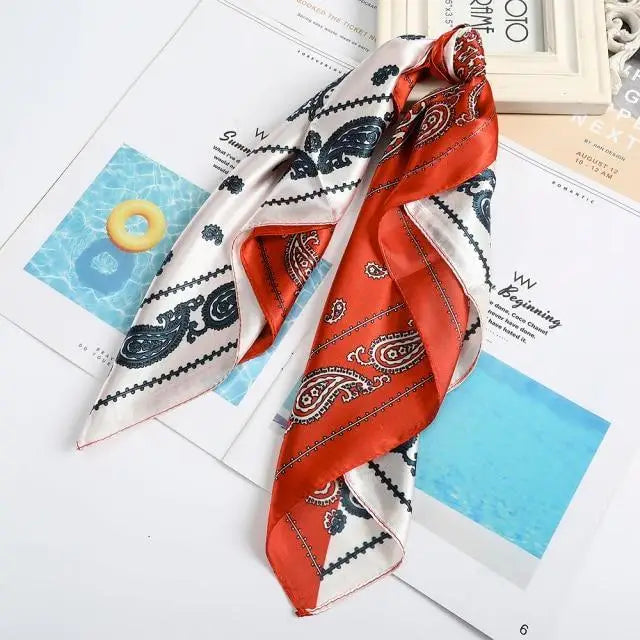 Unique Style Square Silk Scarf Women Headband Fashionable Print Neck Scarfs Office Hair Band Hand For Female Bandana - ALLURELATION - 577, Bandana, best selling headband, Best selling scarf, easy to use headcover, elegant scarf, Fashionable Print Neck Scarfs, Female Bandana, gift for girls, Girls bow, hair band, hot sale Bandana, luxury scarf, matching scarf, Office Hair Band, party wear scarf, Silk Scarf Women Headband, Square Silk Scarf, Stylish scarf, Women Headband, women headbands - Stevvex.com