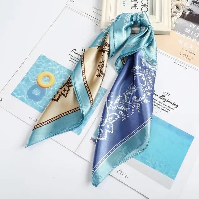 Unique Style Square Silk Scarf Women Headband Fashionable Print Neck Scarfs Office Hair Band Hand For Female Bandana - ALLURELATION - 577, Bandana, best selling headband, Best selling scarf, easy to use headcover, elegant scarf, Fashionable Print Neck Scarfs, Female Bandana, gift for girls, Girls bow, hair band, hot sale Bandana, luxury scarf, matching scarf, Office Hair Band, party wear scarf, Silk Scarf Women Headband, Square Silk Scarf, Stylish scarf, Women Headband, women headbands - Stevvex.com