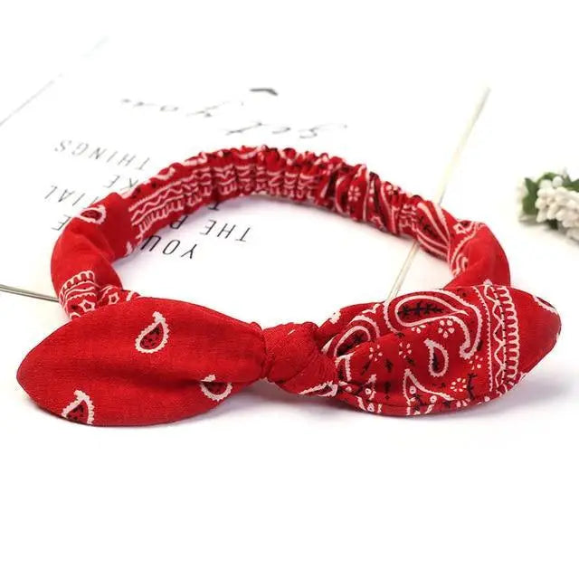 Unique Style Women’s Soft Solid Print Headbands Vintage Cross Knot Elastic Hairbands Bandanas Girls Hair Bands Hair