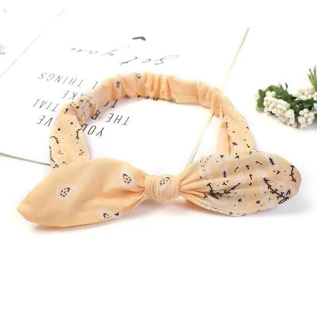 Unique Style Women’s Soft Solid Print Headbands Vintage Cross Knot Elastic Hairbands Bandanas Girls Hair Bands Hair