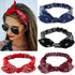 Unique Style Women’s Soft Solid Print Headbands Vintage Cross Knot Elastic Hairbands Bandanas Girls Hair Bands Hair