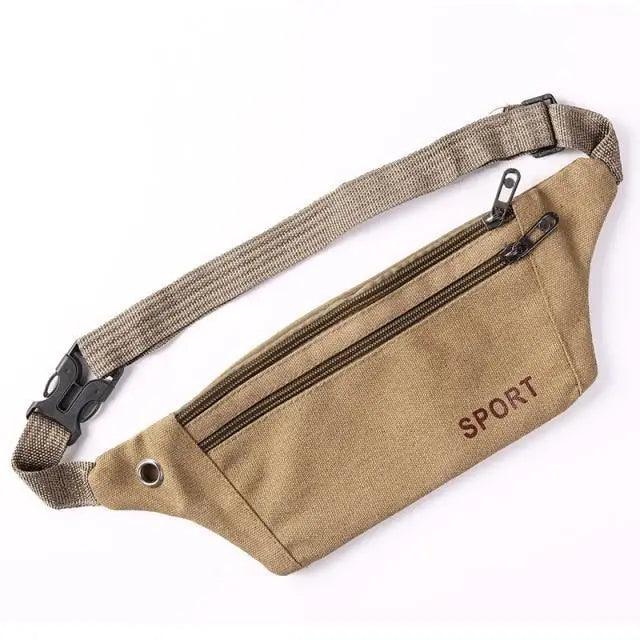 Unisex Casual Canvas Waist Bag Functional Comfortable Waist Bag Classic Waterproof Cross Body Traveling Bag - 3