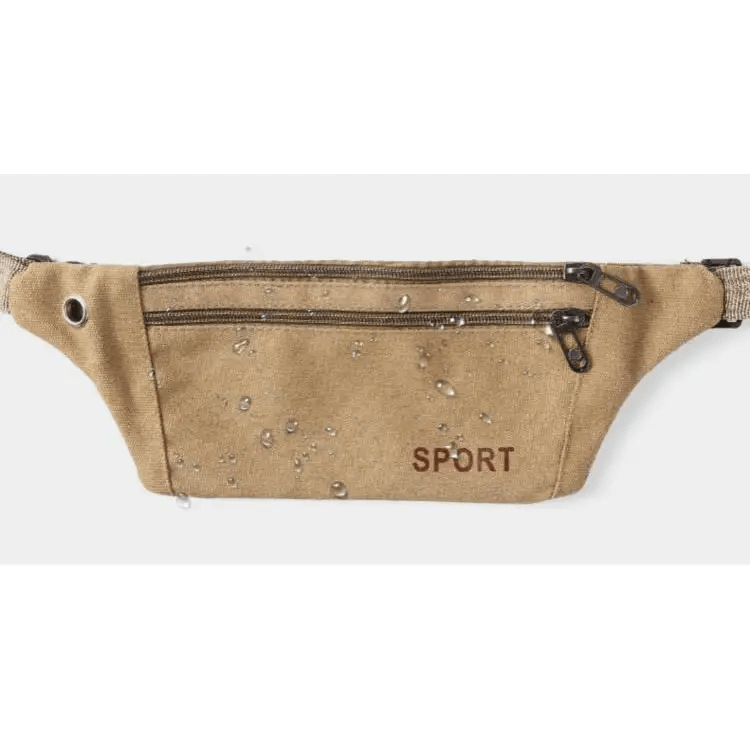 Unisex Casual Canvas Waist Bag Functional Comfortable Waist Bag Classic Waterproof Cross Body Traveling Bag