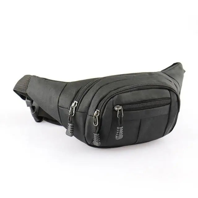 Unisex Casual Chest Belt Simple Waist Bag Adjustable Fanny Pack Pouch Outdoors Traveling Bag - Black - STIL0987ERTVB