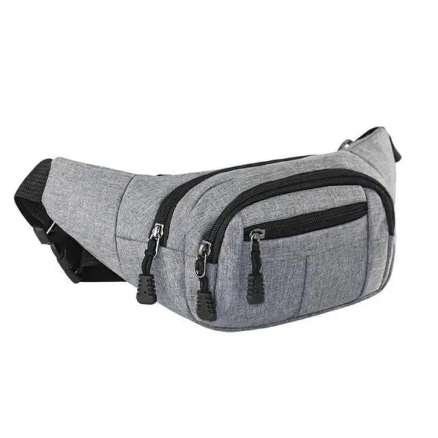 Unisex Casual Chest Belt Simple Waist Bag Adjustable Fanny Pack Pouch Outdoors Traveling Bag - Gray - STIL0987ERTVB