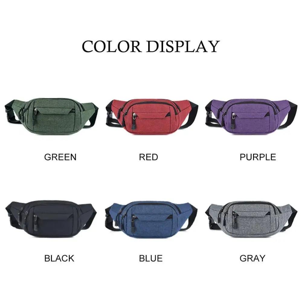 Unisex Casual Crossbody Women Waist Bag Retro Design Large Capacity Canvas Travel Adjustable Phone Bag Fanny Hip Bags