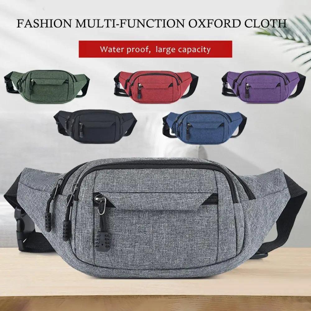 Unisex Casual Crossbody Women Waist Bag Retro Design Large Capacity Canvas Travel Adjustable Phone Bag Fanny Hip Bags