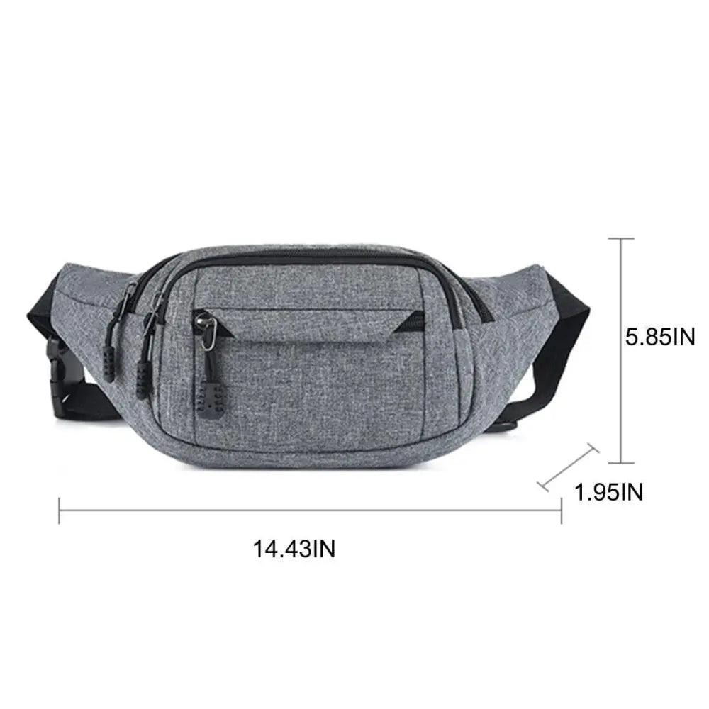 Unisex Casual Crossbody Women Waist Bag Retro Design Large Capacity Canvas Travel Adjustable Phone Bag Fanny Hip Bags