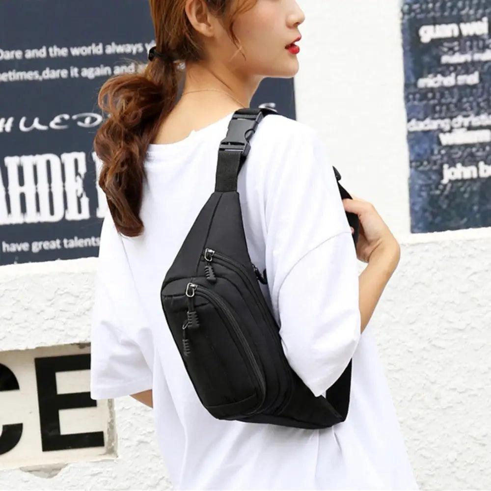 Unisex Casual Crossbody Women Waist Bag Retro Design Large Capacity Canvas Travel Adjustable Phone Bag Fanny Hip Bags