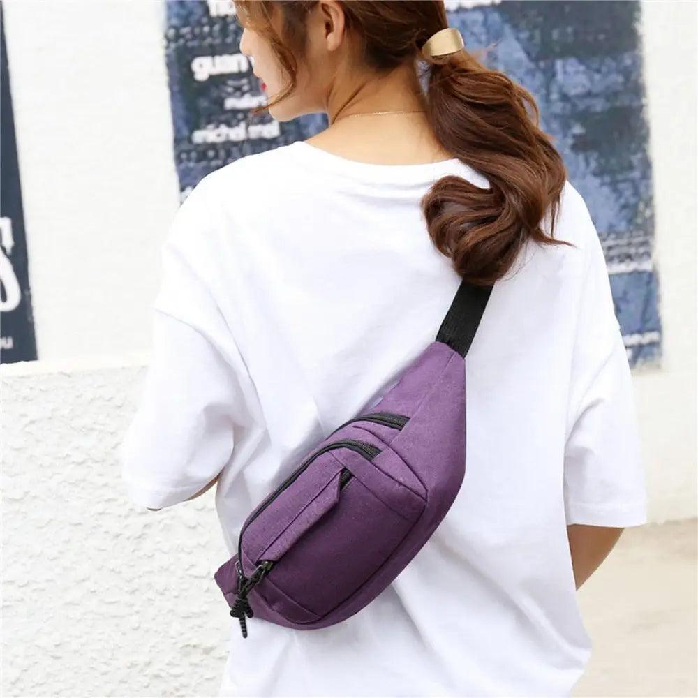 Unisex Casual Crossbody Women Waist Bag Retro Design Large Capacity Canvas Travel Adjustable Phone Bag Fanny Hip Bags