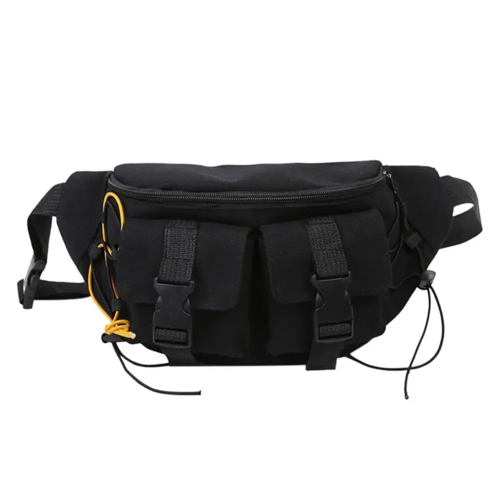 Unisex Casual Stylish Zipper Fanny Black Waist Bag Comfortable Travel Cross Body Bag Large Capacity Bags - STEVVEX Fashion - 703, black waist bag, canvas fanny bag, casual fanny bag, casual fanny belt, chest bag, cross body bag, fanny bag, fanny bags, shoulder fanny bag, stylish fanny bag, travel bag, unique chest bag, unique fanny bag, unisex fanny bag, unisex waist bag, waist bag, waist bags - Stevvex.com