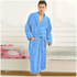 Unisex Comfortable Fleece Soft Bathrobes Elegant Sleepwear For Men And Women Winter Indoor Warm Bathrobe - Sky blue / L