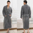 Unisex Comfortable Fleece Soft Bathrobes Elegant Sleepwear For Men And Women Winter Indoor Warm Bathrobe - STIL4875TEGDF