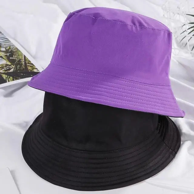 Unisex Double-faced Bucket Hat Colorful Sunscreen Women One Size Hat Outdoor Activities Modern Men Hats - STEVVEX Fashion - 706, black hats, brown hats, bucket hat, colorful hats, double faced hat, fishermen hats, hat, hats, men hats, sunscreen women hat, unisex hats, women hats - Stevvex.com