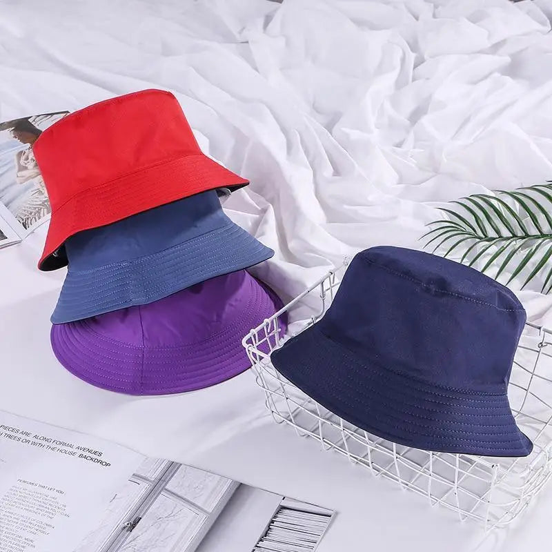 Unisex Double-faced Bucket Hat Colorful Sunscreen Women One Size Hat Outdoor Activities Modern Men Hats - STEVVEX Fashion - 706, black hats, brown hats, bucket hat, colorful hats, double faced hat, fishermen hats, hat, hats, men hats, sunscreen women hat, unisex hats, women hats - Stevvex.com