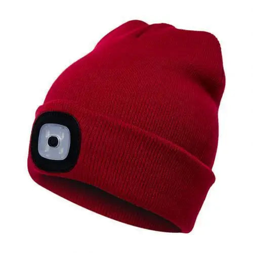 Unisex Fashion LED Light Knitted Hat For Men Women Trendy Elastic Beanie Cap Headlamp Winter Knit Lighted Headlight Headlamp Cap - STEVVEX Fashion - 706, adjustable beanies, adjustable caps, autumn caps, autumn hats, beanies, caps, comfortable bath floor mat, comfortable caps, cycling caps, elastic caps, hats, hiking caps, knitted caps, LED beanies, LED caps, LED hats, soft beanies, soft caps, winter beanies, winter caps, winter hats - Stevvex.com