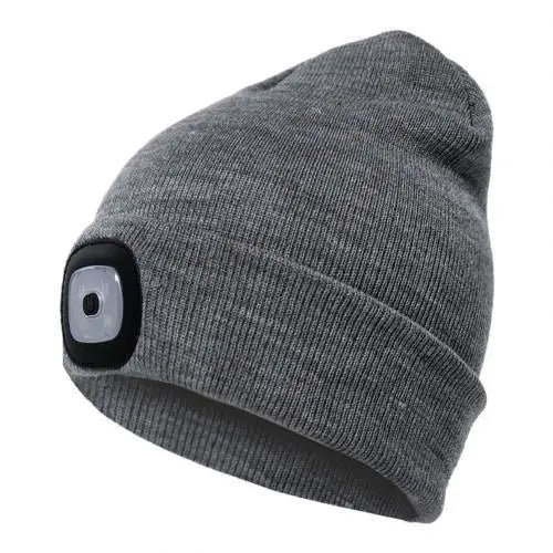 Unisex Fashion LED Light Knitted Hat For Men Women Trendy Elastic Beanie Cap Headlamp Winter Knit Lighted Headlight Headlamp Cap - STEVVEX Fashion - 706, adjustable beanies, adjustable caps, autumn caps, autumn hats, beanies, caps, comfortable bath floor mat, comfortable caps, cycling caps, elastic caps, hats, hiking caps, knitted caps, LED beanies, LED caps, LED hats, soft beanies, soft caps, winter beanies, winter caps, winter hats - Stevvex.com