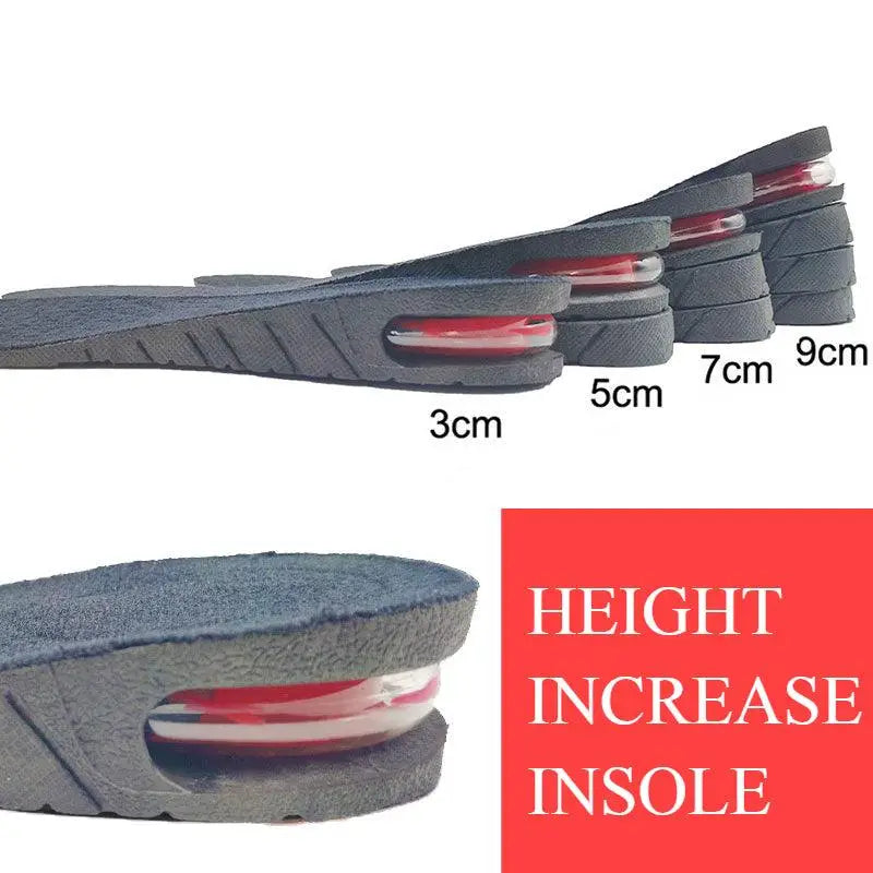 Unisex Height Increase Air Cushion 3-9cm Height Adjustable Cut Shoe Heel Insert Makes You Taller Foot Shoes Support - STEVVEX Gadgets - Elevator Shoe Insole, Elevator Shoe Insole For Man, Elevator Shoe Insole For Woman, Heel Shoe Lift kit, Height Heel Shoe Lift kit, Height Increase Air Cushion Height Adjustable Pad, Height Increase Air Cushion Shoe Pad, Height Increase Insole, Height Increase Insole For Shoes, Height Increase Shoe Pad, Unisex Elevator Shoe Insole - Stevvex.com