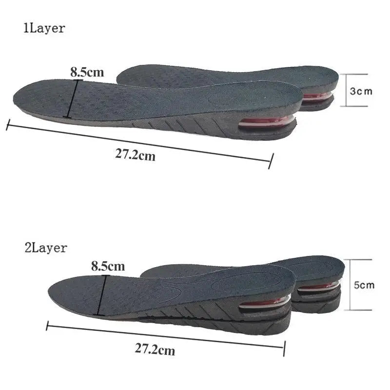 Unisex Height Increase Air Cushion 3-9cm Height Adjustable Cut Shoe Heel Insert Makes You Taller Foot Shoes Support - STEVVEX Gadgets - Elevator Shoe Insole, Elevator Shoe Insole For Man, Elevator Shoe Insole For Woman, Heel Shoe Lift kit, Height Heel Shoe Lift kit, Height Increase Air Cushion Height Adjustable Pad, Height Increase Air Cushion Shoe Pad, Height Increase Insole, Height Increase Insole For Shoes, Height Increase Shoe Pad, Unisex Elevator Shoe Insole - Stevvex.com