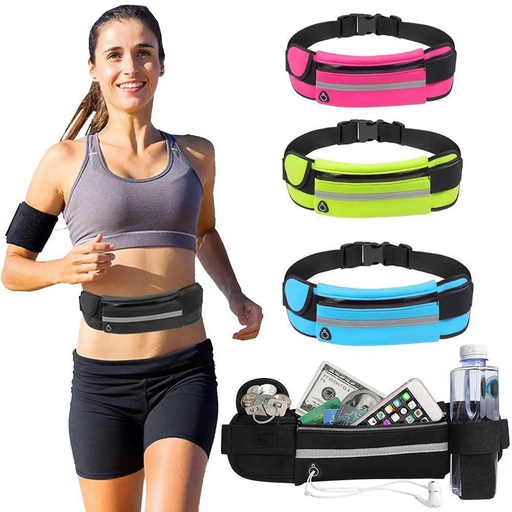 Unisex Lightweight Sport Pouch Classic Ultra - Thin Waterproof Mini Fanny Pack Unique Design Runners Jogging Pocket