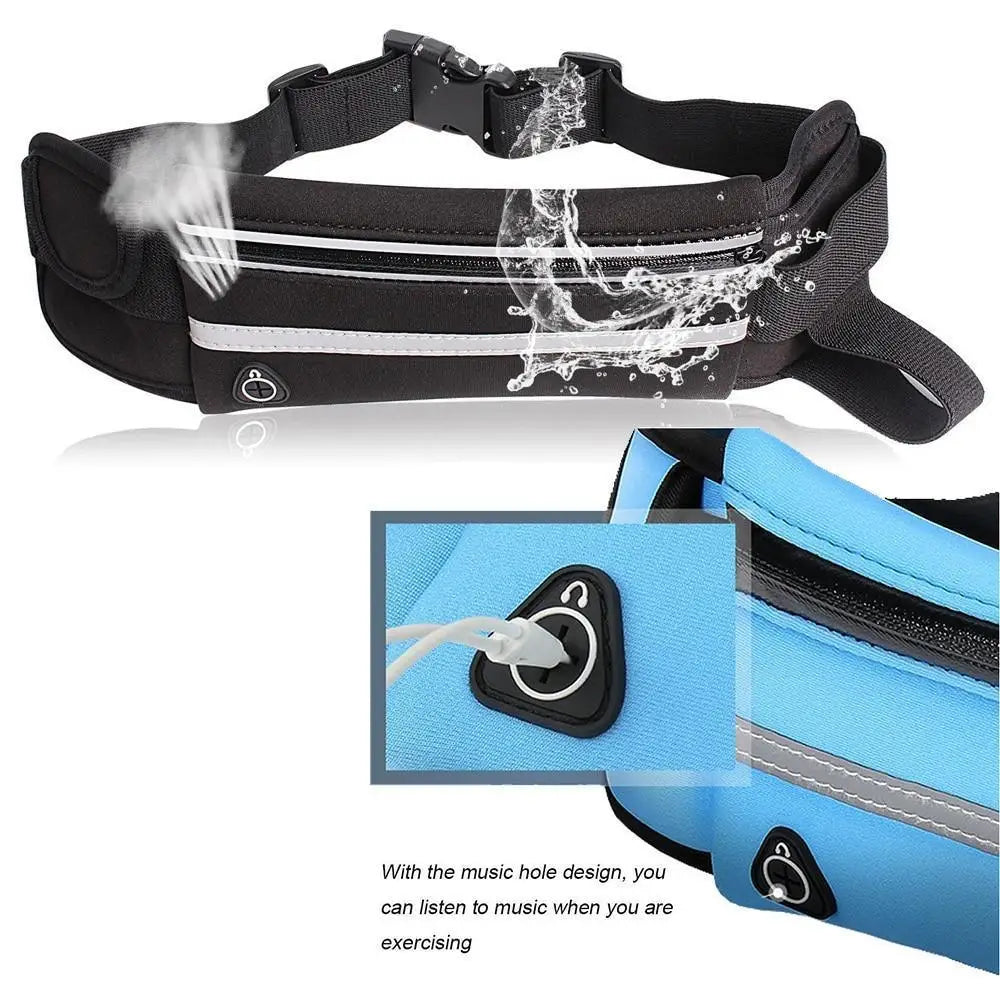 Unisex Lightweight Sport Pouch Classic Ultra - Thin Waterproof Mini Fanny Pack Unique Design Runners Jogging Pocket