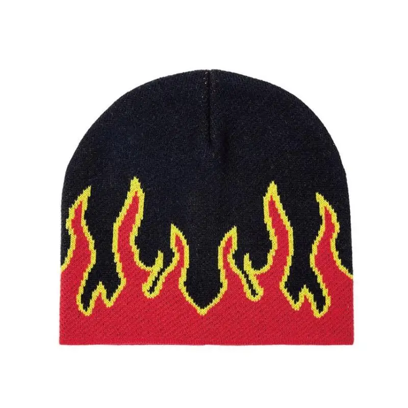 Unisex Modern Fire Design Soft Warm Beanies Comfortable Winter One Size Caps For Men And Women - STEVVEX Fashion - 706, beanies, caps, caps for autumn, caps for winter, comfortable beanies, comfortable caps, comfortable hats, fashion caps, fire design caps, hats, hats for autumn, soft beanies, soft caps, soft hats, trendy caps, unisex caps, warm beanies, warm caps, warm hats, winter, winter beanies, winter caps, winter hats - Stevvex.com