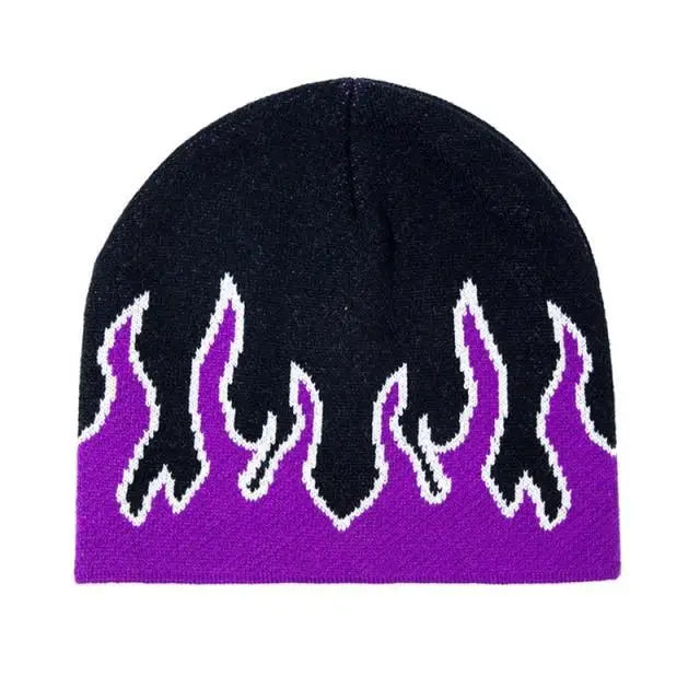 Unisex Modern Fire Design Soft Warm Beanies Comfortable Winter One Size Caps For Men And Women - STEVVEX Fashion - 706, beanies, caps, caps for autumn, caps for winter, comfortable beanies, comfortable caps, comfortable hats, fashion caps, fire design caps, hats, hats for autumn, soft beanies, soft caps, soft hats, trendy caps, unisex caps, warm beanies, warm caps, warm hats, winter, winter beanies, winter caps, winter hats - Stevvex.com