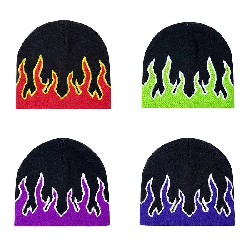 Unisex Modern Fire Design Soft Warm Beanies Comfortable Winter One Size Caps For Men And Women - STEVVEX Fashion - 706, beanies, caps, caps for autumn, caps for winter, comfortable beanies, comfortable caps, comfortable hats, fashion caps, fire design caps, hats, hats for autumn, soft beanies, soft caps, soft hats, trendy caps, unisex caps, warm beanies, warm caps, warm hats, winter, winter beanies, winter caps, winter hats - Stevvex.com