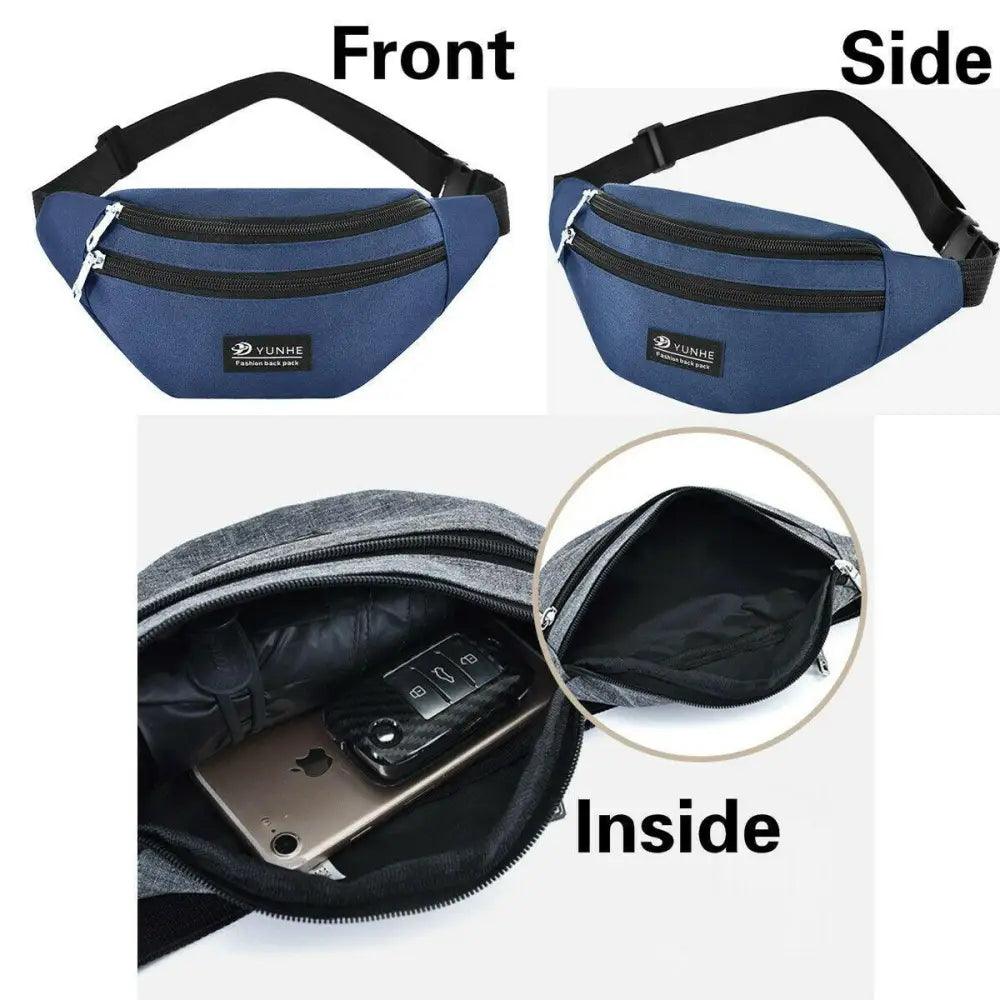 Unisex Retro Fanny Pack Unique Design Waist Bag Adjustable Belt Waterproof Travel Bag Sports Chest Bag - STIL4567EDCGT