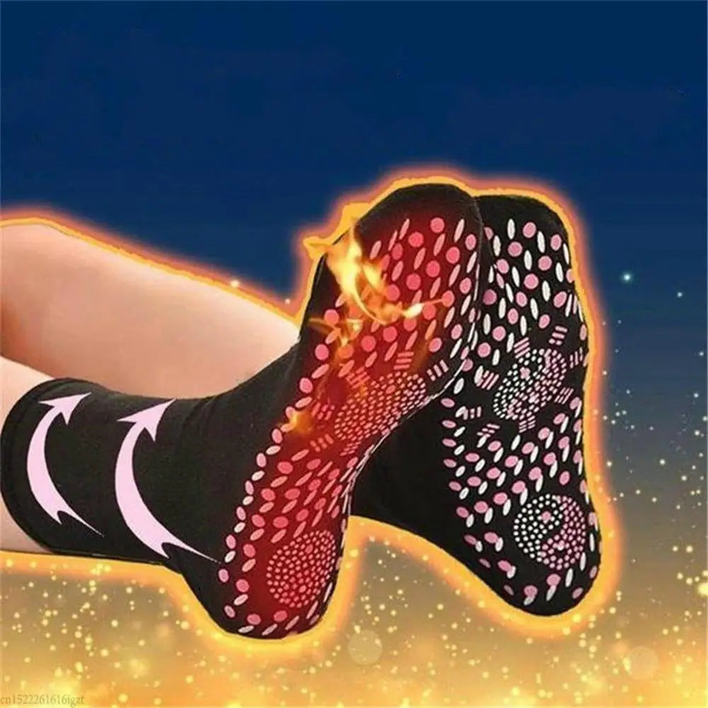 Unisex Self-heating Magnetic Socks Self-warming Comfortable Winter Warm Massage Soft Pain Relieve Socks - STEVVEX Fashion - 720, autumn socks, black socks, comfortable socks, Heated Socks, massage socks, men socks, red socks, self heating socks, socks, soft socks, unisex socks, warm massage socks, warm socks, white socks, winter socks, women socks - Stevvex.com