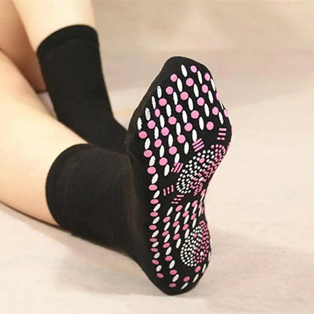 Unisex Self-heating Magnetic Socks Self-warming Comfortable Winter Warm Massage Soft Pain Relieve Socks - STEVVEX Fashion - 720, autumn socks, black socks, comfortable socks, Heated Socks, massage socks, men socks, red socks, self heating socks, socks, soft socks, unisex socks, warm massage socks, warm socks, white socks, winter socks, women socks - Stevvex.com