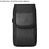 Unisex Simple Black Design Men Small Cell Phone Holster Storage Waist Fanny Pack Zipper Storage Credit Card Holder - XL