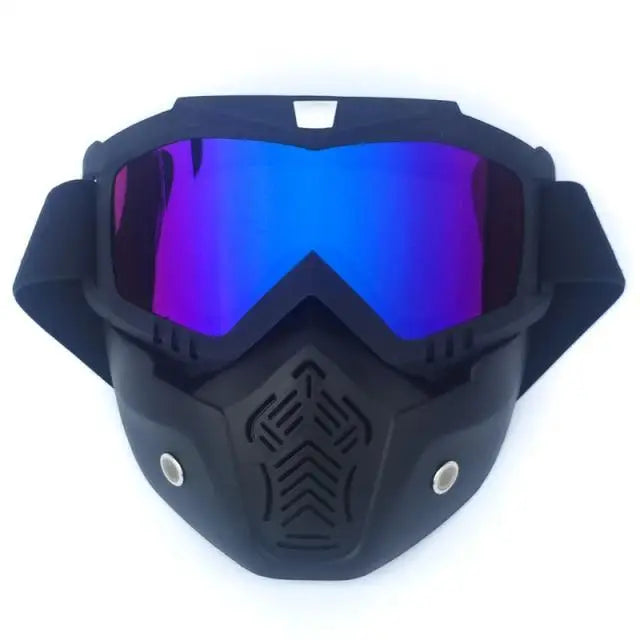 Unisex Snowboard Glasses Snowmobile Skiing Goggles For Men Women Windproof Sunglasses With Detachable Mask - 4