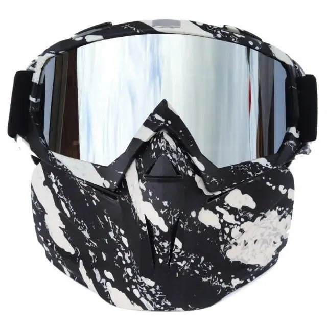 Unisex Snowboard Glasses Snowmobile Skiing Goggles For Men Women Windproof Sunglasses With Detachable Mask - 16