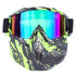 Unisex Snowboard Glasses Snowmobile Skiing Goggles For Men Women Windproof Sunglasses With Detachable Mask - 17