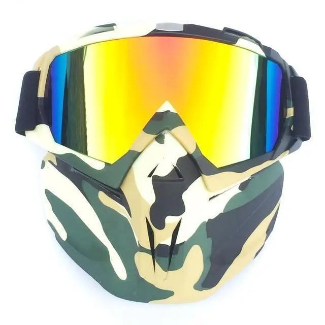 Unisex Snowboard Glasses Snowmobile Skiing Goggles For Men Women Windproof Sunglasses With Detachable Mask - 6