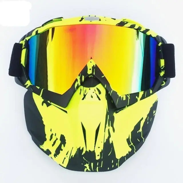 Unisex Snowboard Glasses Snowmobile Skiing Goggles For Men Women Windproof Sunglasses With Detachable Mask - 7