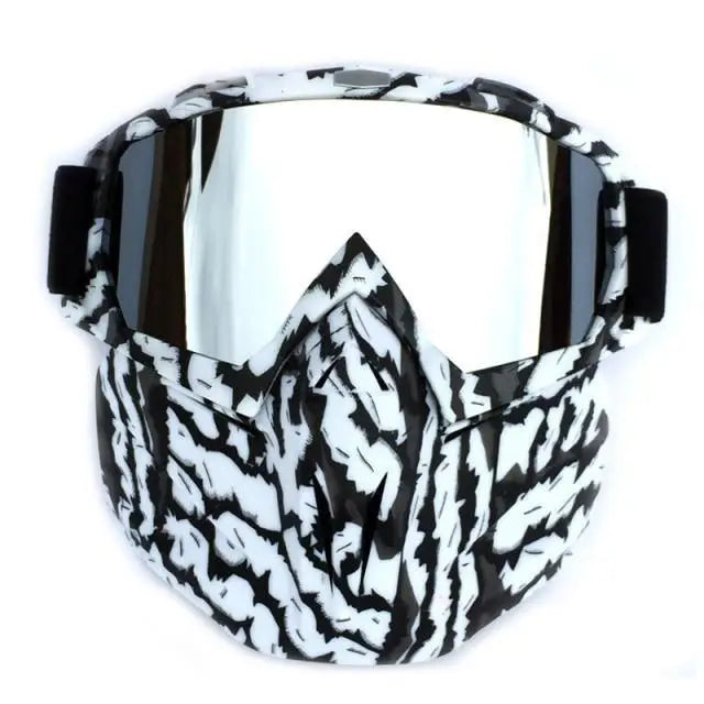 Unisex Snowboard Glasses Snowmobile Skiing Goggles For Men Women Windproof Sunglasses With Detachable Mask - 8