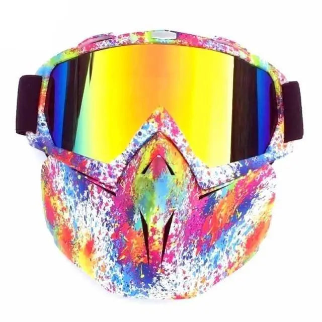 Unisex Snowboard Glasses Snowmobile Skiing Goggles For Men Women Windproof Sunglasses With Detachable Mask - 10