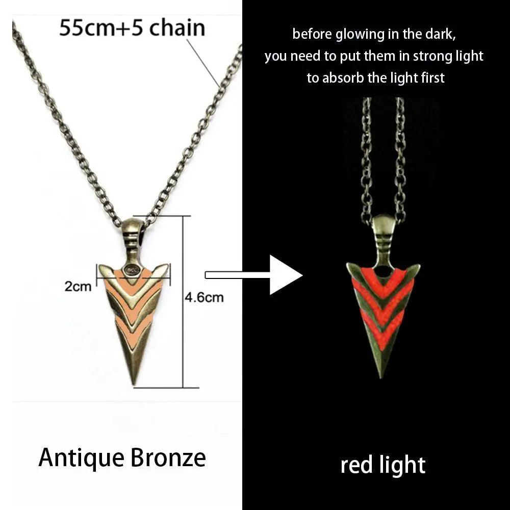 Unisex Vintage Glowing Arrow Necklace Glow In The Dark Necklaces For Women Men Excellent Gift Unique Design - STEVVEX Jewelry - 723, Arrow Necklace, Elegant Necklace, Glowing Arrow Necklace, Glowing Jewelry, Glowing Necklace, Jewelry, Luxury Necklace, Men Necklace, Necklace, Necklaces, Pendant Necklaces, Unisex Necklace, Unisex Necklaces, Vintage Glowing Arrow Necklace, Vintage Glowing Necklace, Vintage Necklace, Vintage Necklaces, Woman Necklace, Woman Pendant Necklaces - Stevvex.com