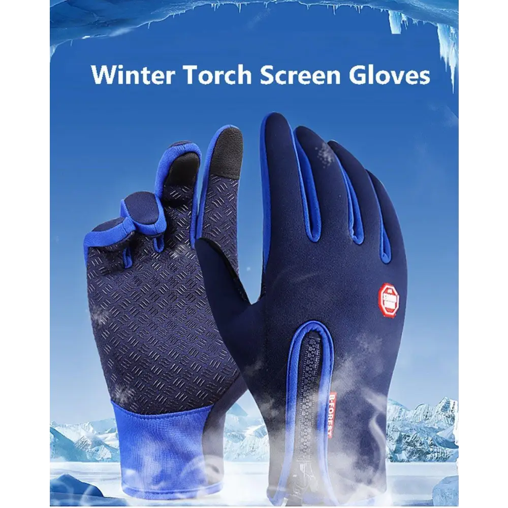 Unisex Winter Blue Touch Screen Gloves Windproof Men And Women Ski Touchscreen Texting Gloves Autumn Warm And Soft Anti Slip Gloves For Cold Weathers - STEVVEX Fashion - 717, anti slip gloves, comfortable gloves, fashion gloves, gloves, gloves for winter, mens gloves, retro gloves, snow gloves, sports gloves, touchscreen gloves, unisex gloves, warm gloves, waterproof gloves, windproof gloves, winter gloves, womens gloves - Stevvex.com