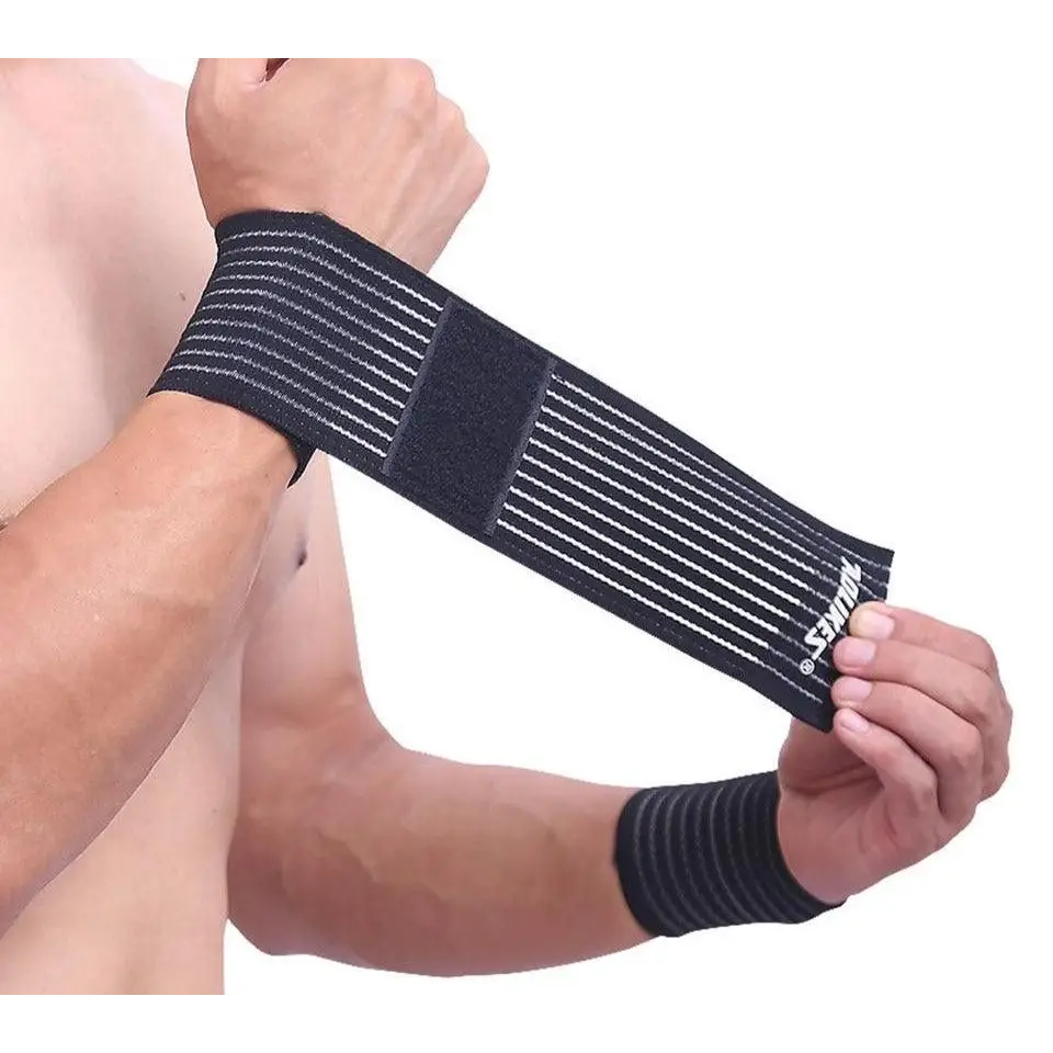 Universal 1PCS Cotton Elastic Bandage Hand Sport Wristband Gym Support Wrist Brace Wrap - STEVVEX Sport - 754, cotton wristband, elastic wristband, gym, gym wristband, hand bandage, men wristband, sport bandage, sport wristband, unisex wristband, women wristband, workout wristband, wristband - Stevvex.com