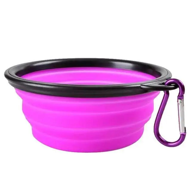 Universal Colorful Collapsible Silicone Dog Food Water Bowl Foldable Cup Dish For Pet Portable Travel Bowl For Dog