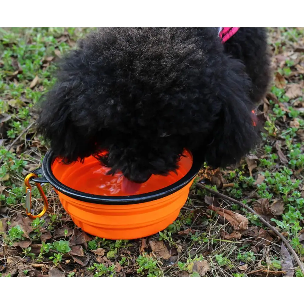 Universal Colorful Collapsible Silicone Dog Food Water Bowl Foldable Cup Dish For Pet Portable Travel Bowl For Dog