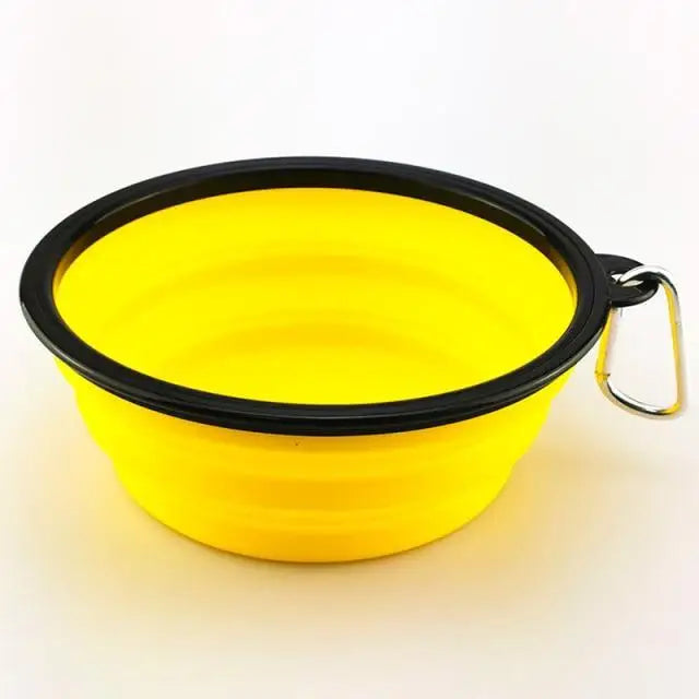 Universal Colorful Collapsible Silicone Dog Food Water Bowl Foldable Cup Dish For Pet Portable Travel Bowl For Dog